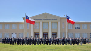 Ceremonia de inicio del Curso Conjunto de Estado Mayor 2023 en la Academia de Guerra Naval en Valparaíso