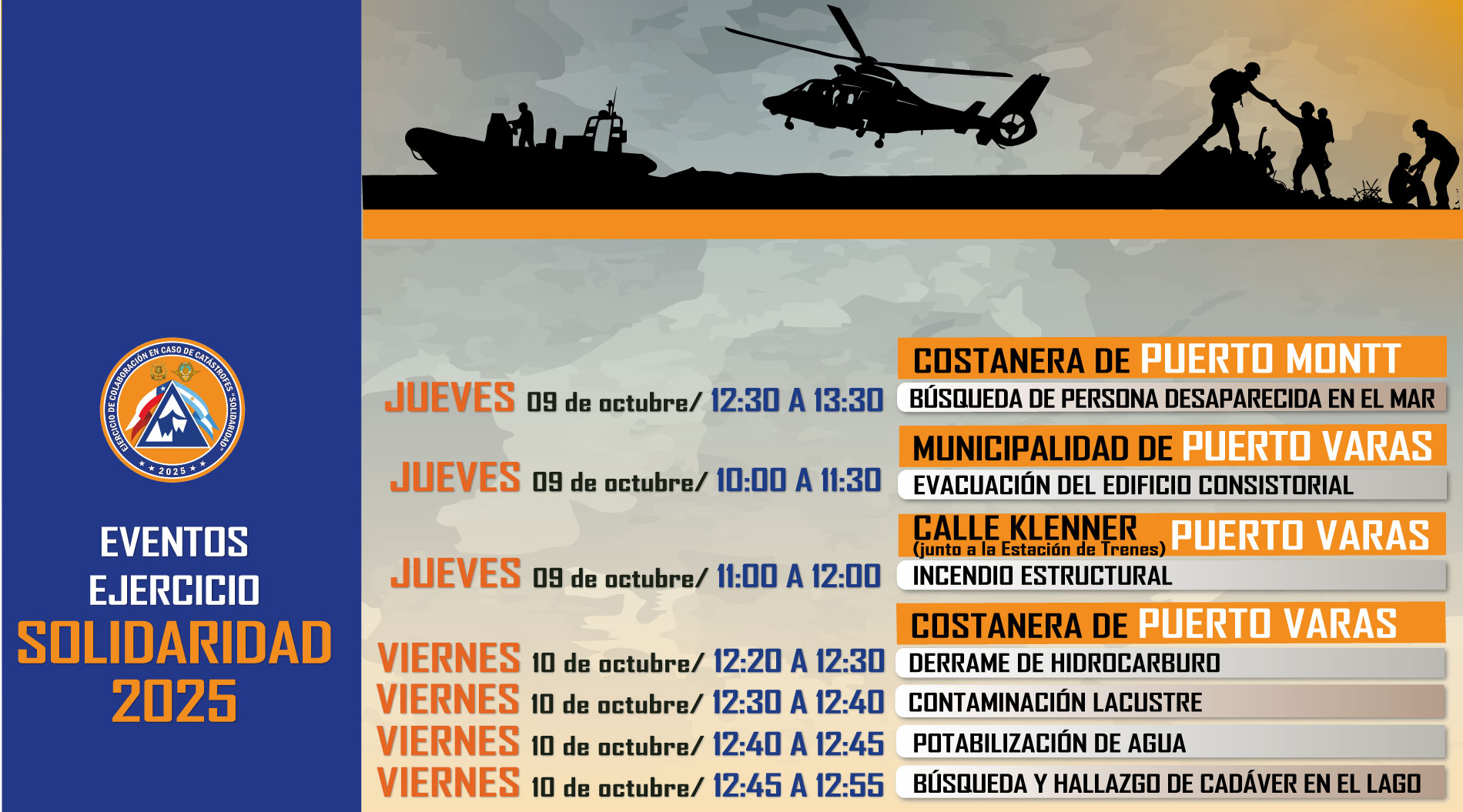 EJERCICIO SOLIDARIDAD 2025 DESARROLLARÁ ACTIVIDADES EN PUERTO MONTT Y PUERTO VARAS