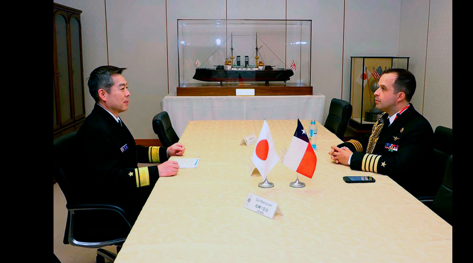 AGREGADO DE DEFENSA DE CHILE EN JAPÓN SOSTIENE REUNIONES CON AUTORIDADES LOCALES