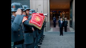SALUDOS PROTOCOLARES AL MINISTRO DE DEFENSA NACIONAL FERNANDO BARROS TOCORNAL