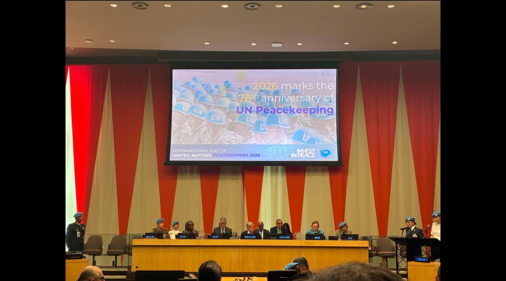 ONU CONMEMORA DÍA DEL PERSONAL DE PAZ Y RINDE HOMENAJE A TCL. RAÚL JIMÉNEZ MIRANDA
